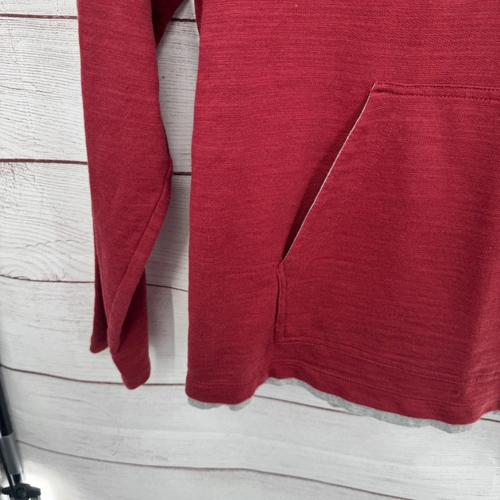 True Religion Hoodie Pullover Henley Kangaroo Pocket‎ Red Casual Size 3XL